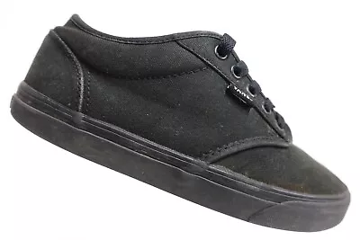 VANS Authentic Canvas Low Black Sz 8 Men Skate Lace-Up Sneakers • $19.99