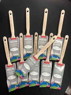 10 Pc Shur-line Angled 2 Inch Paint And Primer Trim Brushes • $37.99