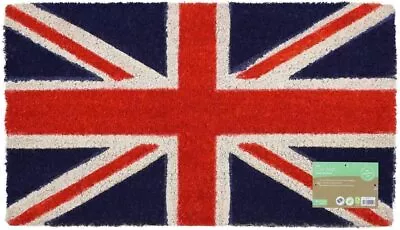 Union Jack Flag Coir Doormats Latex Backed Entrance Home Floor Rug Mat 40x70cm • £19.48