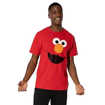 £12.99 • Buy Sesame Street Mens T-shirt Elmo Face Top Tee S-2XL Official