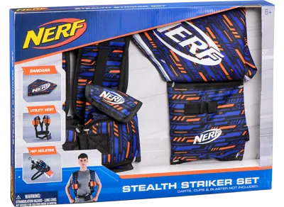 Nerf Elite Stealth Striker Set Bandana Hip Holster Utility Vest Kids Toy Lot • $89.95