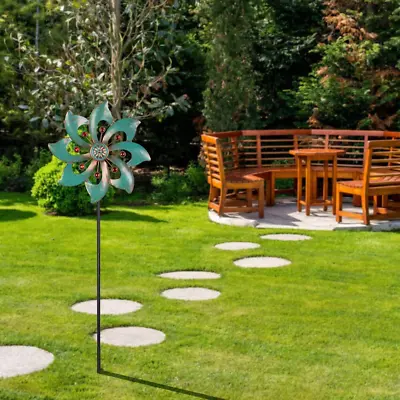 Garden Decor Wind Spinners Small Waterproof Metal Pinwheels Wind Spinner • $16.64