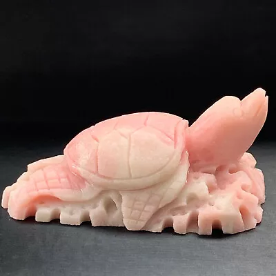 251G Natural Pink Opal Crystal Hand-carved Turtle Sculpture Cure • $1.25