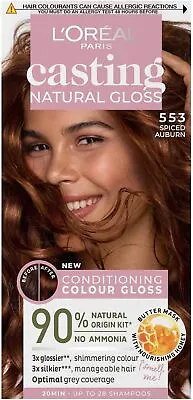L’Oréal Paris Ammonia Free Semi-Permanent Hair Dye 553 Spiced Auburn Gloss • £15.33