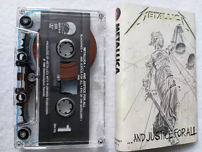 Metallica Justice For All Cassette Tape Thrash Metal Rock Tested Elektra 1988 • $19.57