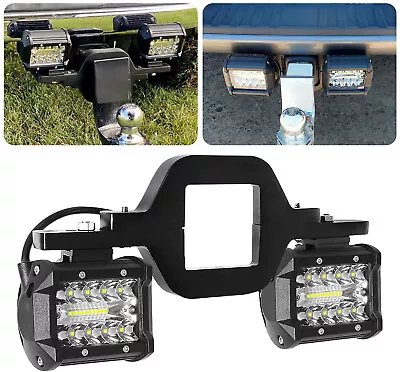 Backup Rear Tow Hitch Bracket + 4  LED Light Bar For Ford F150/350 Ranger Truck • $26.99