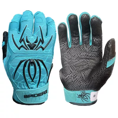 Spiderz 2024 ENDITE Adult Baseball/Softball Batting Gloves - Teal/Black - XXL • $39.99