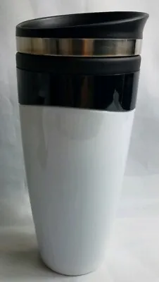 $6.50 • Buy White Black Tall Screw Lid Slide Open Plastic Cup Tumbler