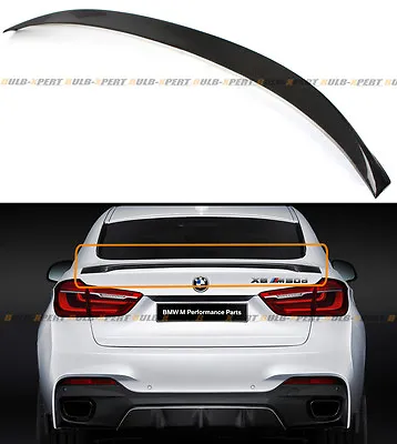For 2015-18 BMW F16 X6 F86 X6M Carbon Fiber Performance Style Trunk Spoiler Wing • $135.99