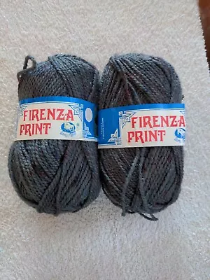 Vintage Firenza Print Yarn By Lana Moro.  Acrylic. Gray #613. Lot Of 2 • $7.50