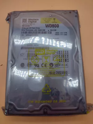 Western Digital WD800AB June 2001 80GB IDE Hard Drive Formatted Good • $25.18