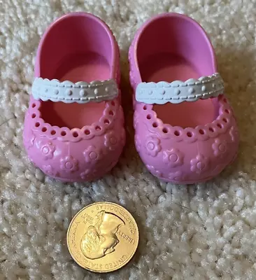 Fisher Price LITTLE MOMMY Doll Shoes SWEET As Us TREAT Pink Mary Janes Flowers • $4.49