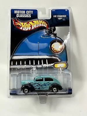 Hot Wheels 2002 Motor City Classics Fat Fendered ‘40 Ford Truck W/ Real Riders • $5.50