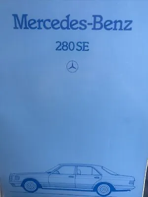 Mercedes Benz 280 SE 280SE Car Sales Brochure Frameable 1982 & Insert • $6.93