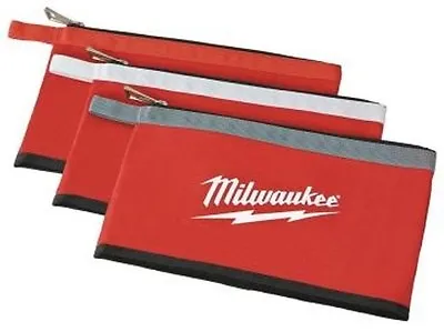$29.89 • Buy Milwaukee 48-22-8193 3 Pk Zipper Pouches - IN STOCK