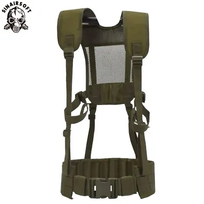 Tactical Waist Belt MOLLE Military Harness Shoulder Battle Belt Combat Chest Rig • $21.99