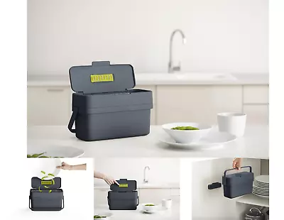$66.01 • Buy Black Food Waste Compo 4 Easy-fill Caddy Compost Kitchen Joseph Joseph