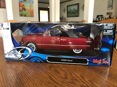 Maisto 1950 Ford Special Edition Die Cast 1:18 - Red With Black Trim - New • $49.95