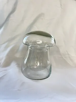 Vtg 70’s Libbey Mushroom Glass Jar Terrarium Canister Crystal Creations 6  Boho • $24.99