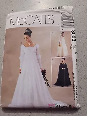 McCall's Sewing Pattern 3053 Misses Renaissance Bridal Wedding Dress Szs 10-14 • $25