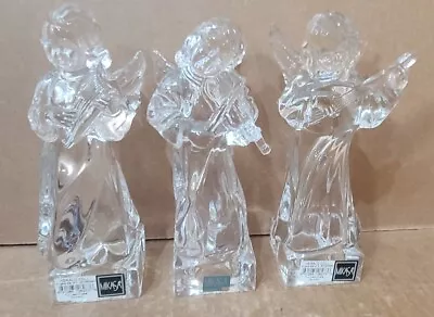 Set Of 3 Mikasa Herald Collection Lead Crystal Angels Musicians   (K2) • $26.99