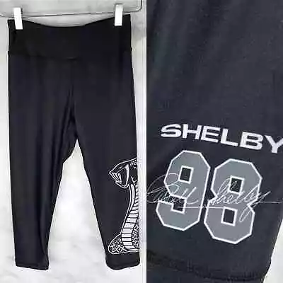 Ford Performance Shelby Mustang Cobra Snake Printed Crop Capri Leggings Black XS • $39.99