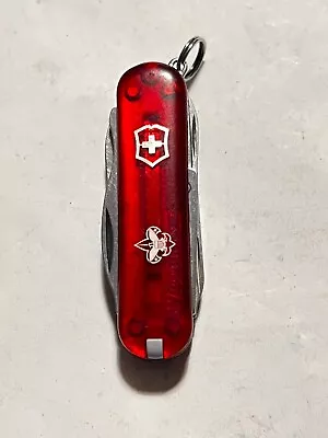 Victorinox Manager 58MM Swiss Army Knife Ruby Boy Scout Logo • $29