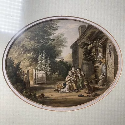 ABRAHAM LE BLOND - The Burning Glass - Oval Antique Baxter Print No. 73 • £24.95