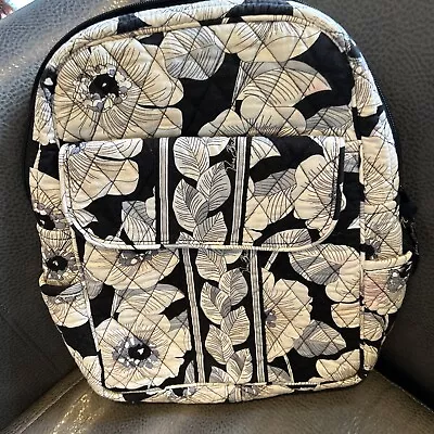 Vera Bradley Laptop Backpack Black & White Floral • $24.99