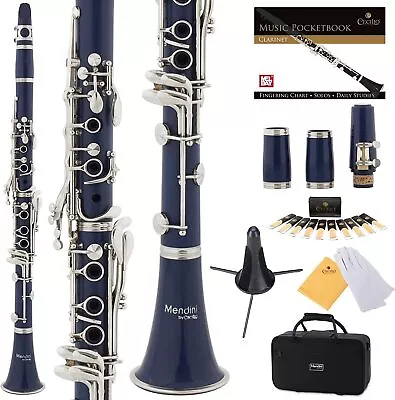 Mendini By Cecilio B Flat Beginner Clarinet W/2 Barrels - Wind & Woodwind Blue • $44.63