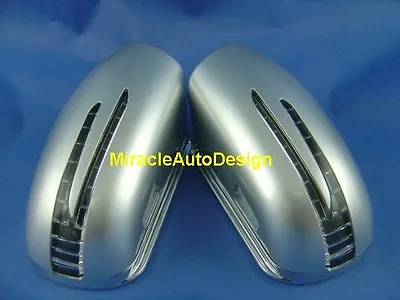 2 Arrow Led Silver (#744) Mirror Covers For 2002-2006 Mercedes Benz W211 E-class • $185.93
