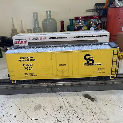 Atlas 0-027 C&O Reefer High Cube Box Car W/ Box Blt 1957 Exc Used Condition • $14.99