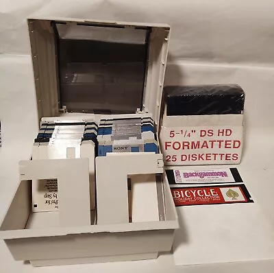 Various 3.5  Diskettes With Storage Case And Various 5 1/4  Diskettes - Untested • $2.99