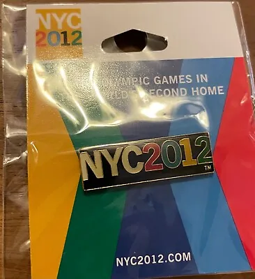 New York City NYC 2012 Candidate City Small Black Olympic Bid Pin • $5