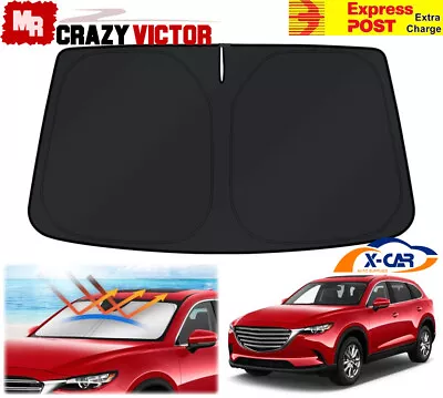 Car Windshield Sun Shade For Mazda CX-9 CX9 2016-2024 Foldable UV Block Visor • $34.95