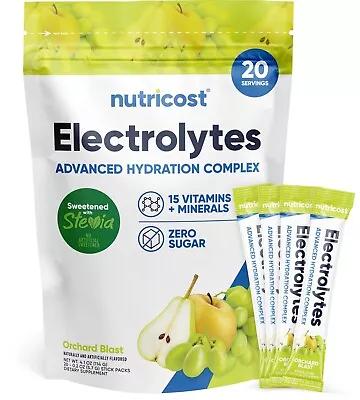 Nutricost Electrolytes Powder Hydration Packets (Orchard Blast 20 Servings) • $21.98