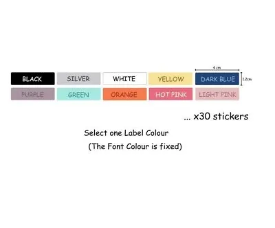 $4.99 • Buy 30x Name Labels Personalised Stickers School Stationery Custom Waterproof