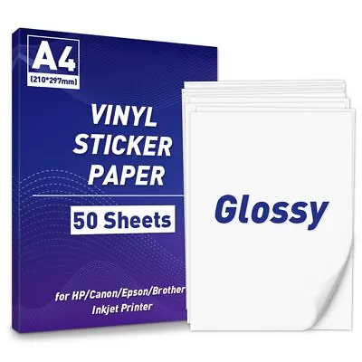 A4 Paper Sheets Adhesive Printable Label Sticker Paper Glossy For Inkjet Printer • $106.87