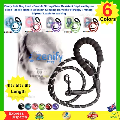 Zenify Pets Dog Lead Durable Climbing Harness Nylon Slip Slipknot Leash NEW AU • $17.45