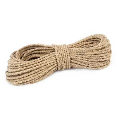 £1.19 • Buy 10mm NATURAL JUTE ROPE 3 STRAND BRAIDED TWISTED CORD TWINE SASH