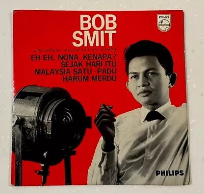 Rare 60s Singapore Bob Smit ‘Malaysia Satu-Padu’ Indie Pop Ep Philips Mono • $170