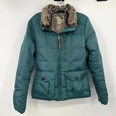 Eddie Bauer Goose 550 Fill Yukon Down Puffer Jacket Green Women's Size Medium • $15