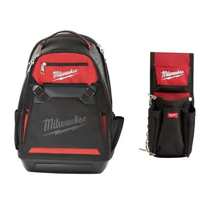 Milwaukee 10  Jobsite Backpack W/ 7-Pocket Compact Utility Pouch Tool Storage • $94.41