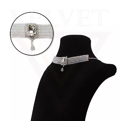 £7.39 • Buy Necklace Earrings Set Crystal Pearl Choker Multilayer Beads Girls Jewellery Sets