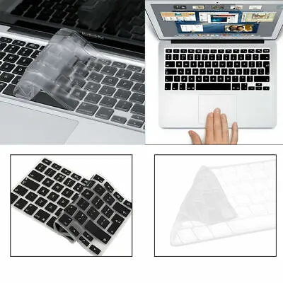 Silicon UK/EU Layout Keyboard Skin Cover For Apple Macbook Air11 13 Pro 13 15 16 • £3.99