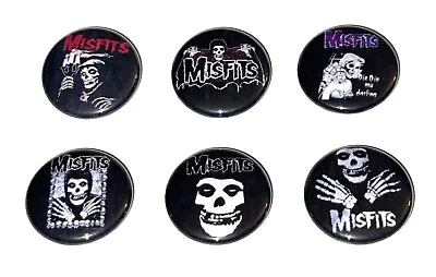 1  Lot Of 6 Misfits Music Lapel Badge Buttons Pins Pinback [p639] • $3.25