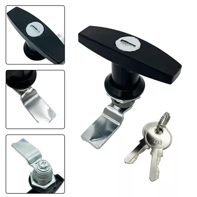 T-Handle Shell Door W/ Keys Truck Van Trailer Camper Cover Latch Cap Lock Lid RV • $11.96