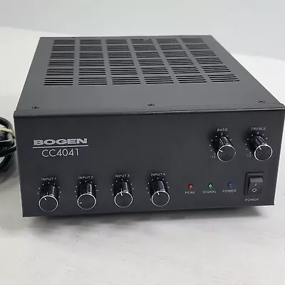 Bogen CC4041 Mixer / Amplifier 40 Watt 70 Volt Speaker Output 4 Input EUC • $89.96