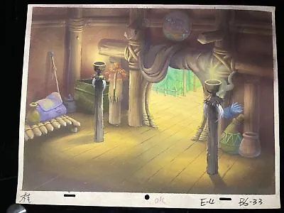 EWOKS Animation Cel Vtg BACKGROUND Production Art  Star Wars Cartoon Art I13 • $383.28