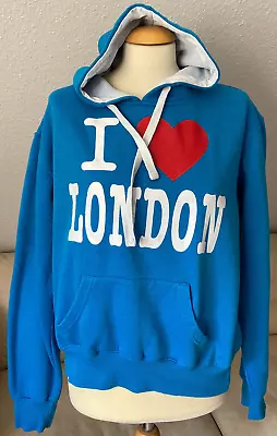 Global Fashion Links Ladies Hooded Sweatshirt Hoodie XL Blue I Love London • £64.81